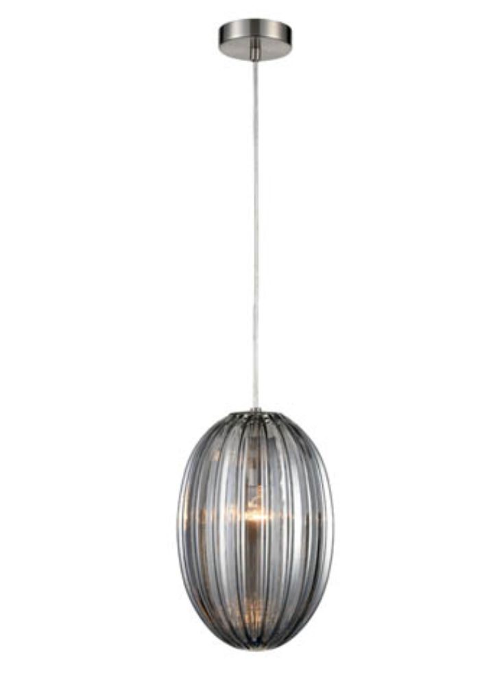 Almond Pendant Smoked - Satin Nickel