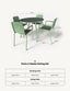 Porto 4 Seater Round Dining Set in Olive