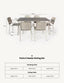 Porto 6 Seater Rectangular Dining Set in Champagne