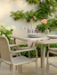 Porto 6 Seater Rectangular Dining Set in Champagne