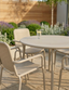 Porto 4 Seater Round Dining Set in Champagne