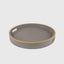 Paragon Round Tray Grey Shagreen Leather