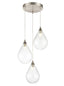 Perry 3 Light Spreader in satin nickel with clear glass - Satin Nickel