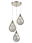 Perry 3 Light Spreader in satin nickel with smoked glass - Satin Nickel