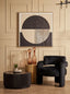 Parux Black Velvet Curved Chair