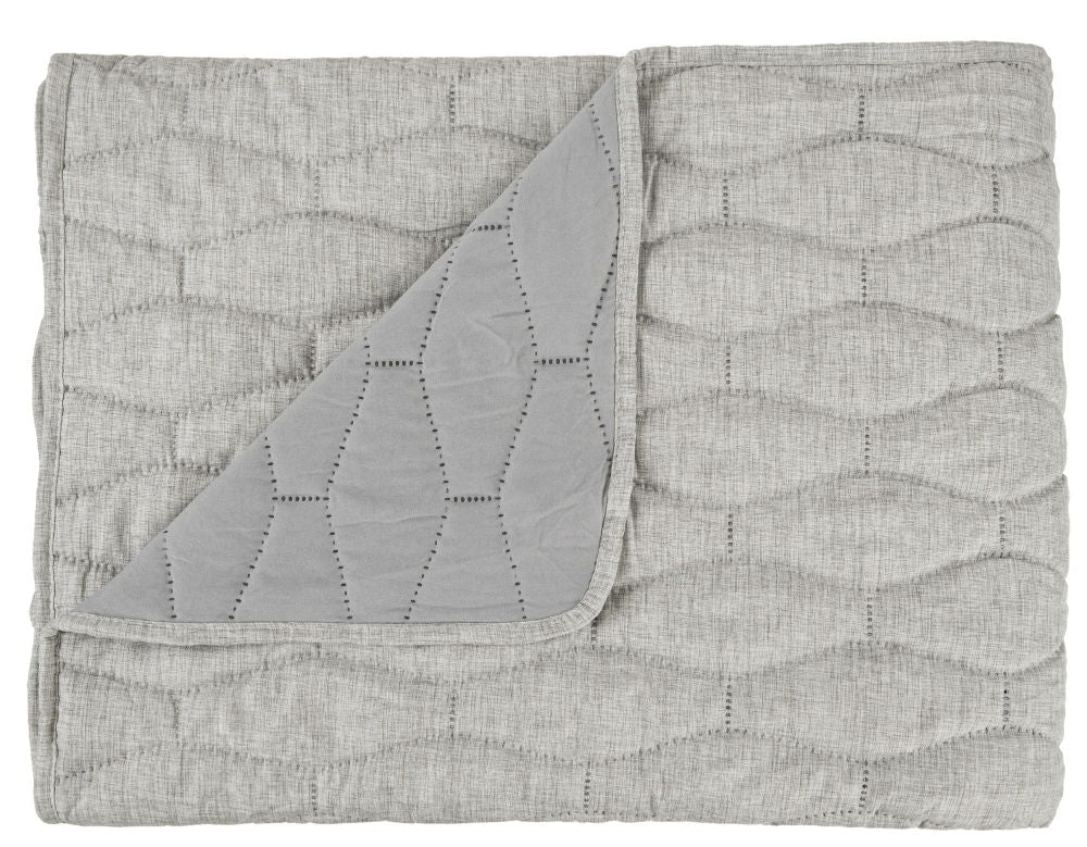 Malini Winchcombe Grey Double Quilt
