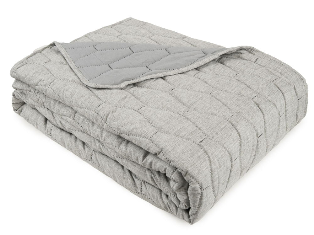 Malini Winchcombe Grey Double Quilt