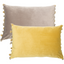 Nappa Grey & Mustard Fibre Filled Cushion