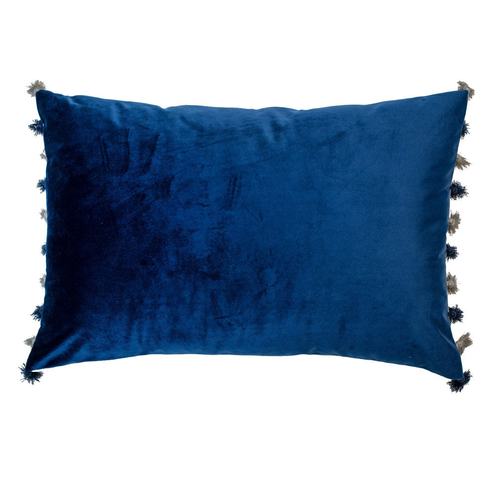 Nappa Navy & Grey Fibre Filled Cushion