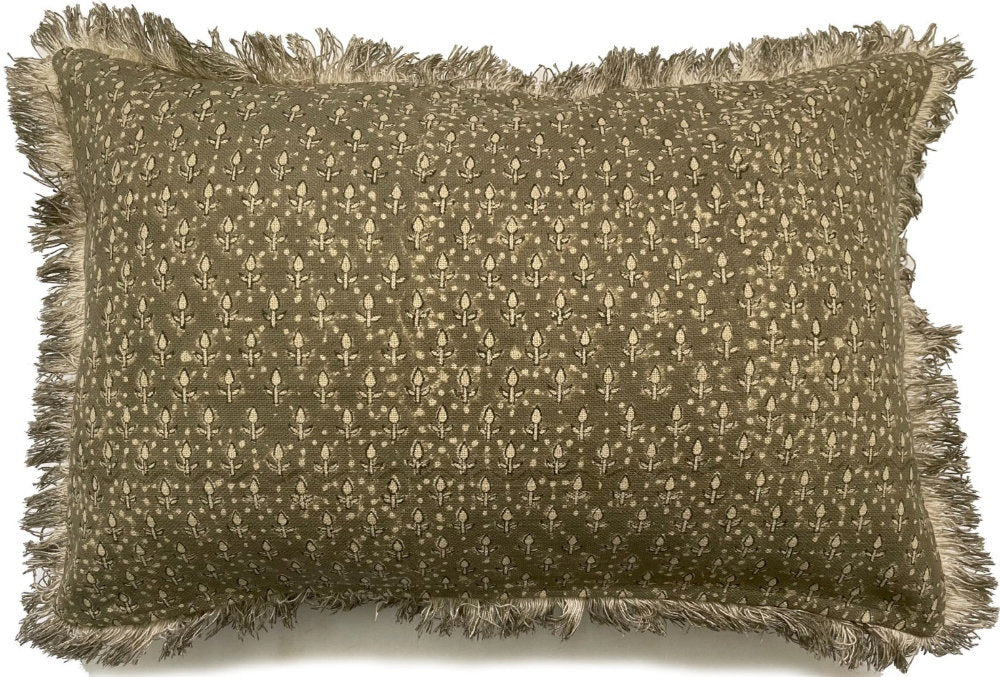 Malini Omari Rectangle Grey Cushion