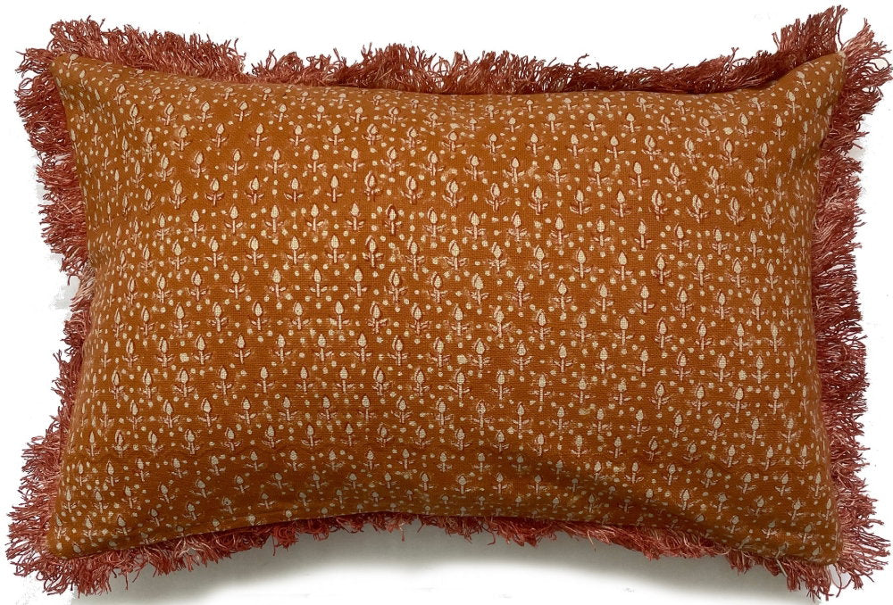 Malini Omari Rectangle Orange Cushion