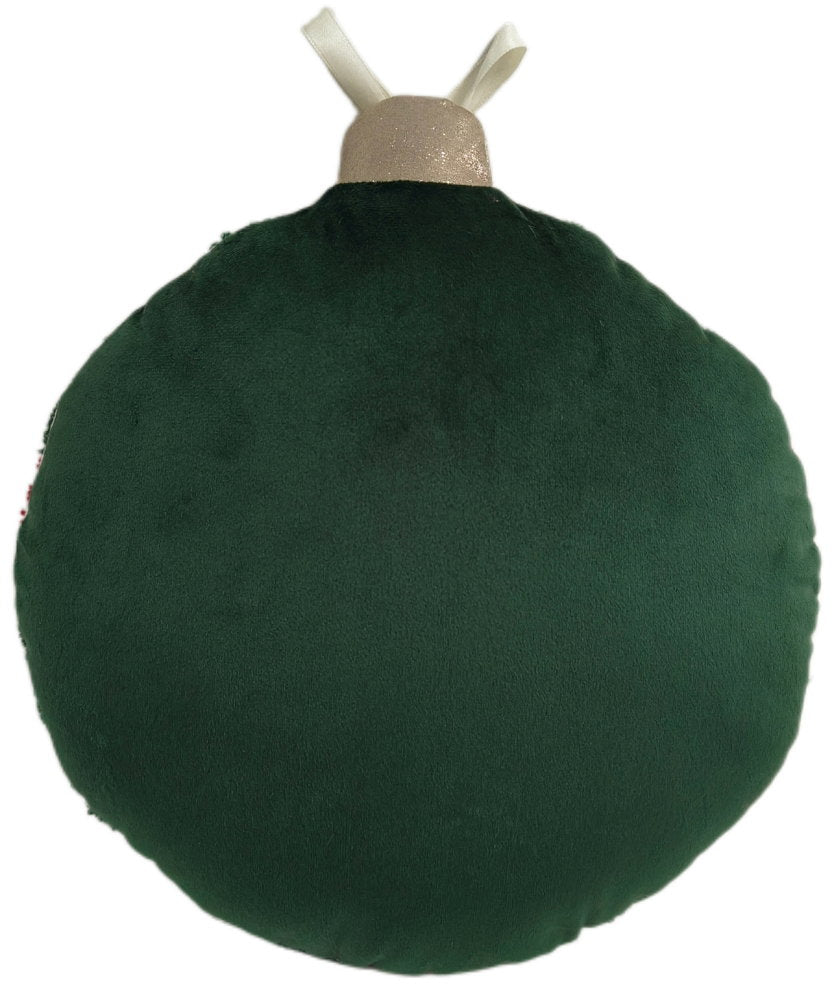 Paul Moneypenny Round Festiveballs Cushion