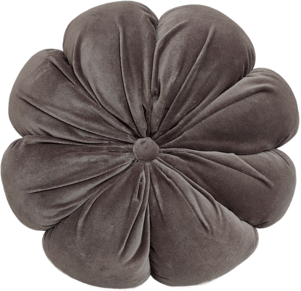 Round Fleur Grey Cushion