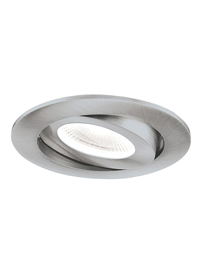 An adjustable die-cast LED recessed luminaire with a citizen light source and interchangeable aluminium bezel - Chrome