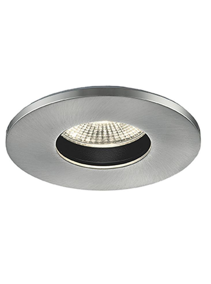 A die-cast LED recessed luminaire with a citizen light source and interchangeable aluminium bezel - Satin Nickel