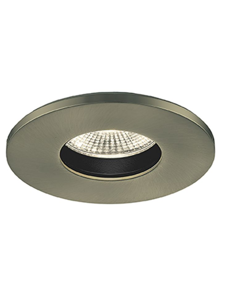 A die-cast LED recessed luminaire with a citizen light source and interchangeable aluminium bezel - Satin Brass