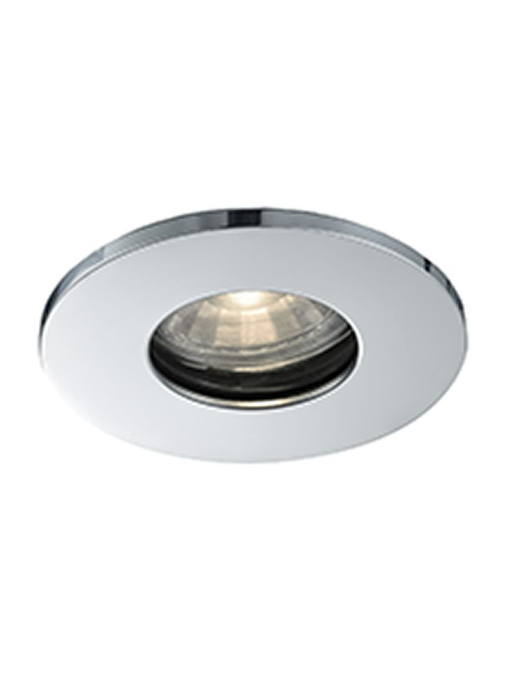 GU10 mains voltage recessed luminaire with interchangeable aluminium bezels - Chrome