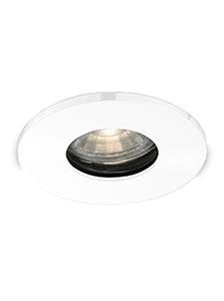 GU10 mains voltage recessed luminaire with interchangeable aluminium bezels - White