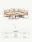 Roma 5 Seater Corner Lounge Set with 90cm Square Coffee Table