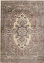 Raja Medallion Vintage Rug – Brown Heritage Elegance