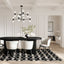 Rina Black Dining Table with 4 Nova Ivory Chairs