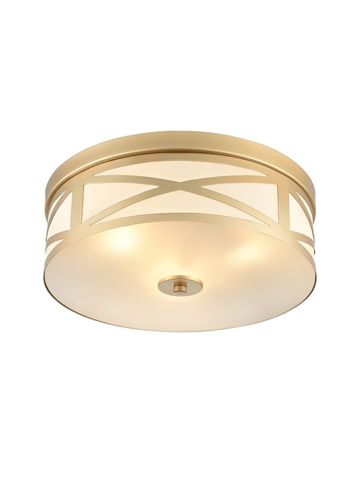 Ringo Gold Painted 380mm Flush Ceiling Fitting
