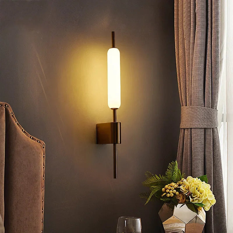 Chiraag Gold Wall Lamp - Warm White LED Light Modern Acrylic Design.