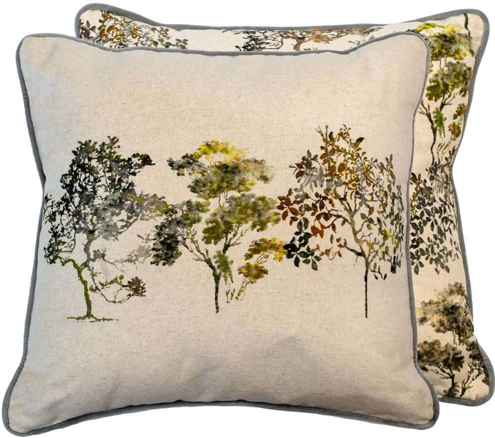 Arboles Chartreuse Fibre Filled Cushion