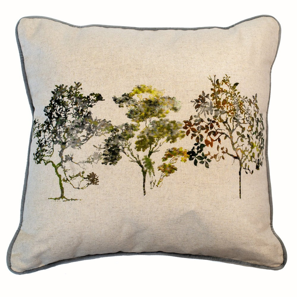 Arboles Chartreuse Fibre Filled Cushion