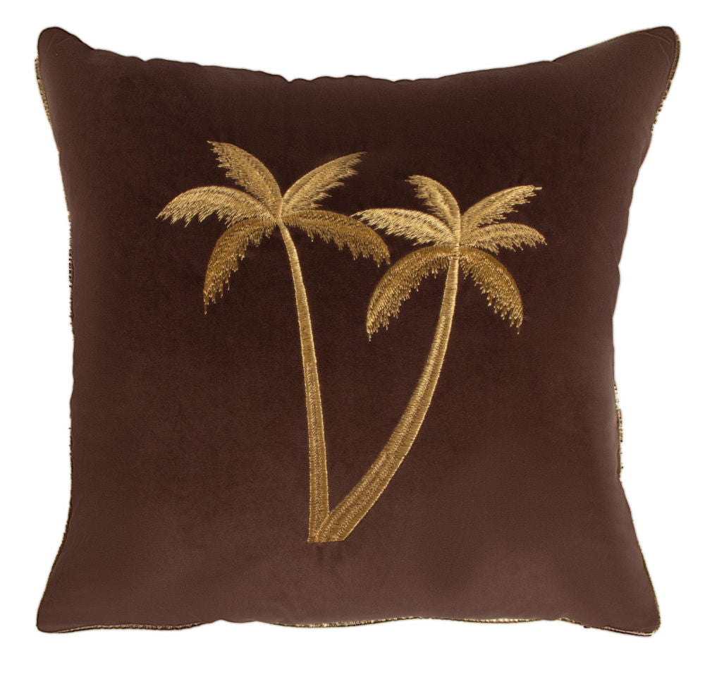 Malini Palms Choc Cushion