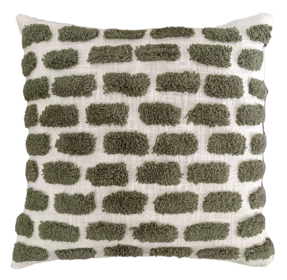 Small Ridge Olive Cushion