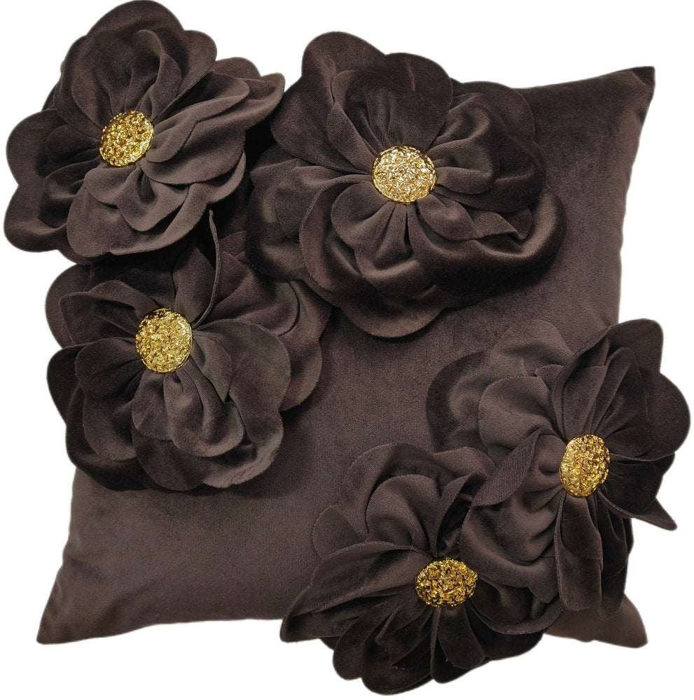 Paul Moneypenny Bloomingwonderful Choc Cushion