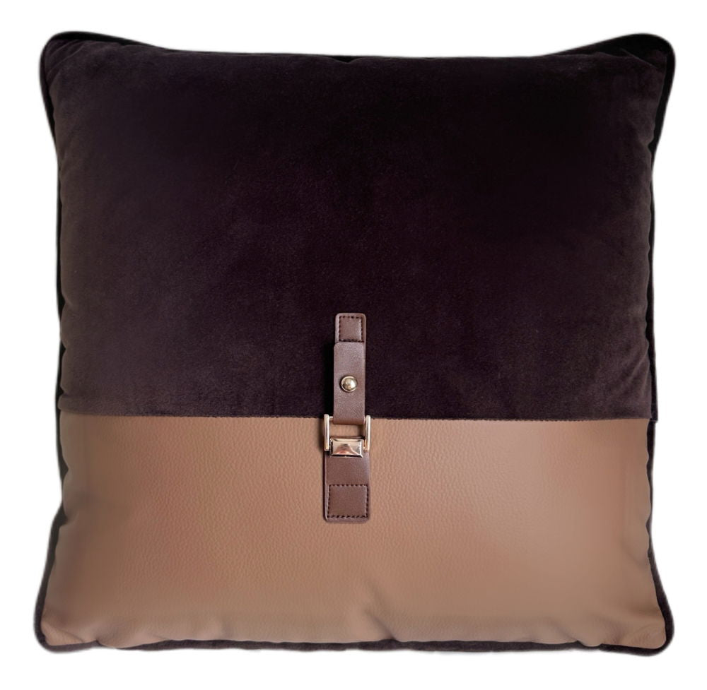 Paul Moneypenny Buckleup Choc Cushion