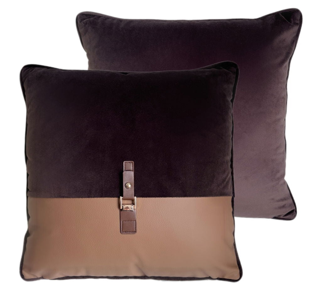 Paul Moneypenny Buckleup Choc Cushion