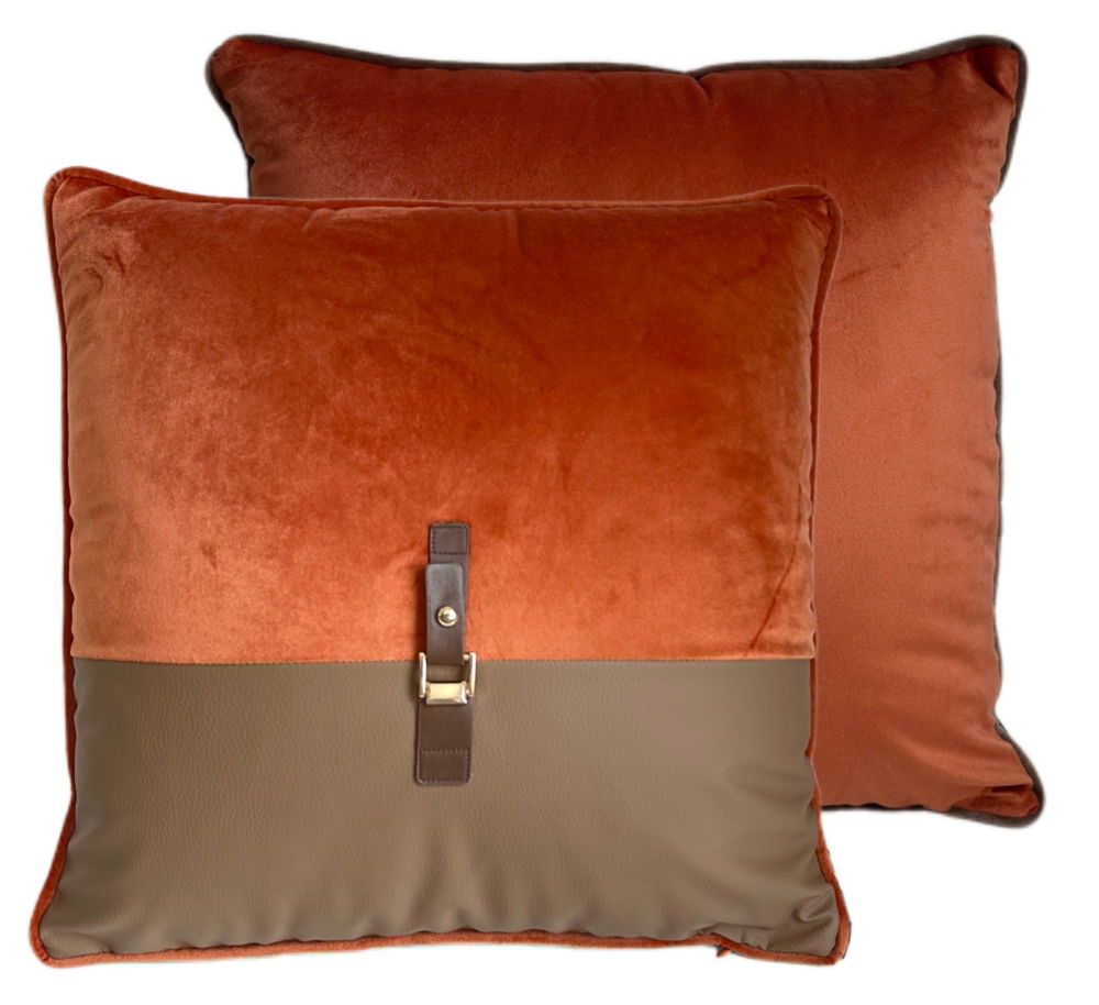 Paul Moneypenny Buckleup Orange Cushion