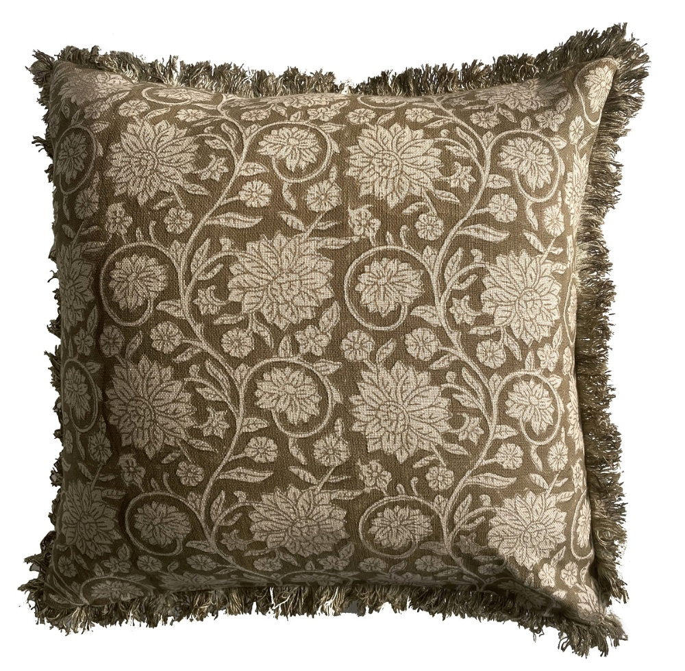 Small Dipika Olive Cushion