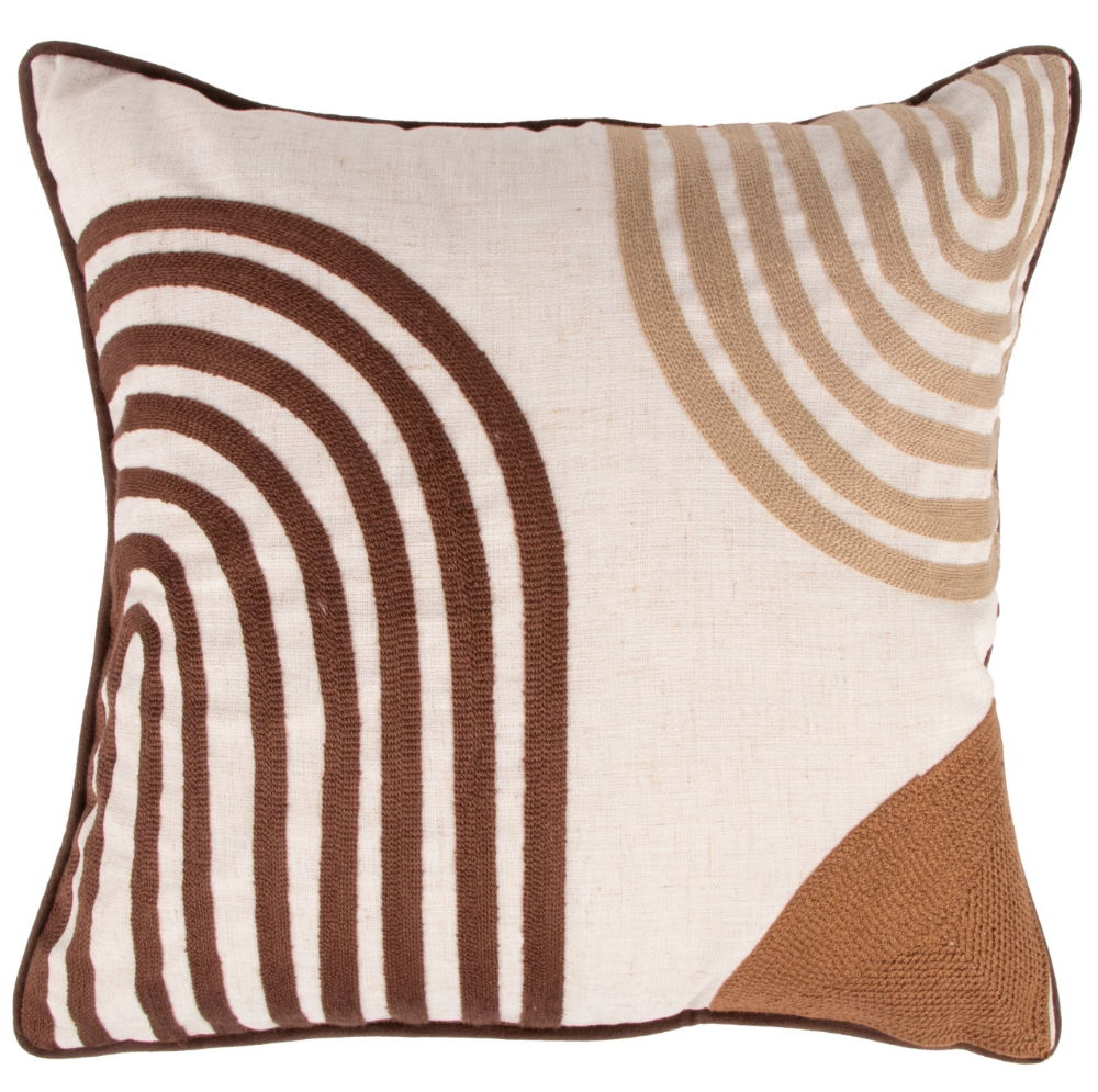 Malini Flax Brown Cushion