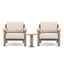 Sicily 2 Seat Lounge Set - Cafe Frame-Latte Cushion