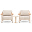 Sicily 2 Seat Lounge Set - Latte Frame/Latte Cushion