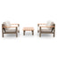 Sicily Sofa Set With 2 x 2 Seat Sofas - Café Frame-Latte Cushions