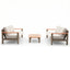 Sicily Sofa Set With 2 x 3 Seat Sofas - Café Frame-Latte Cushions