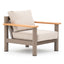 Sicily Armchair - Café Frame-Latte Cushion