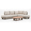 Sicily Curve Corner Sofa Set - Cafe Frame-Latte Cushion