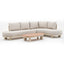 Sicily Curve Corner Sofa Set - Latte Frame/ Latte Cushion