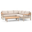 Sicily Corner Sofa Set - Latte Frame/Latte Cushions