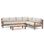 Sicily Large Corner Sofa Set - Café Frame-Latte Cushions