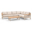 Sicily Large Corner Sofa Set - Latte Frame/Latte Cushions