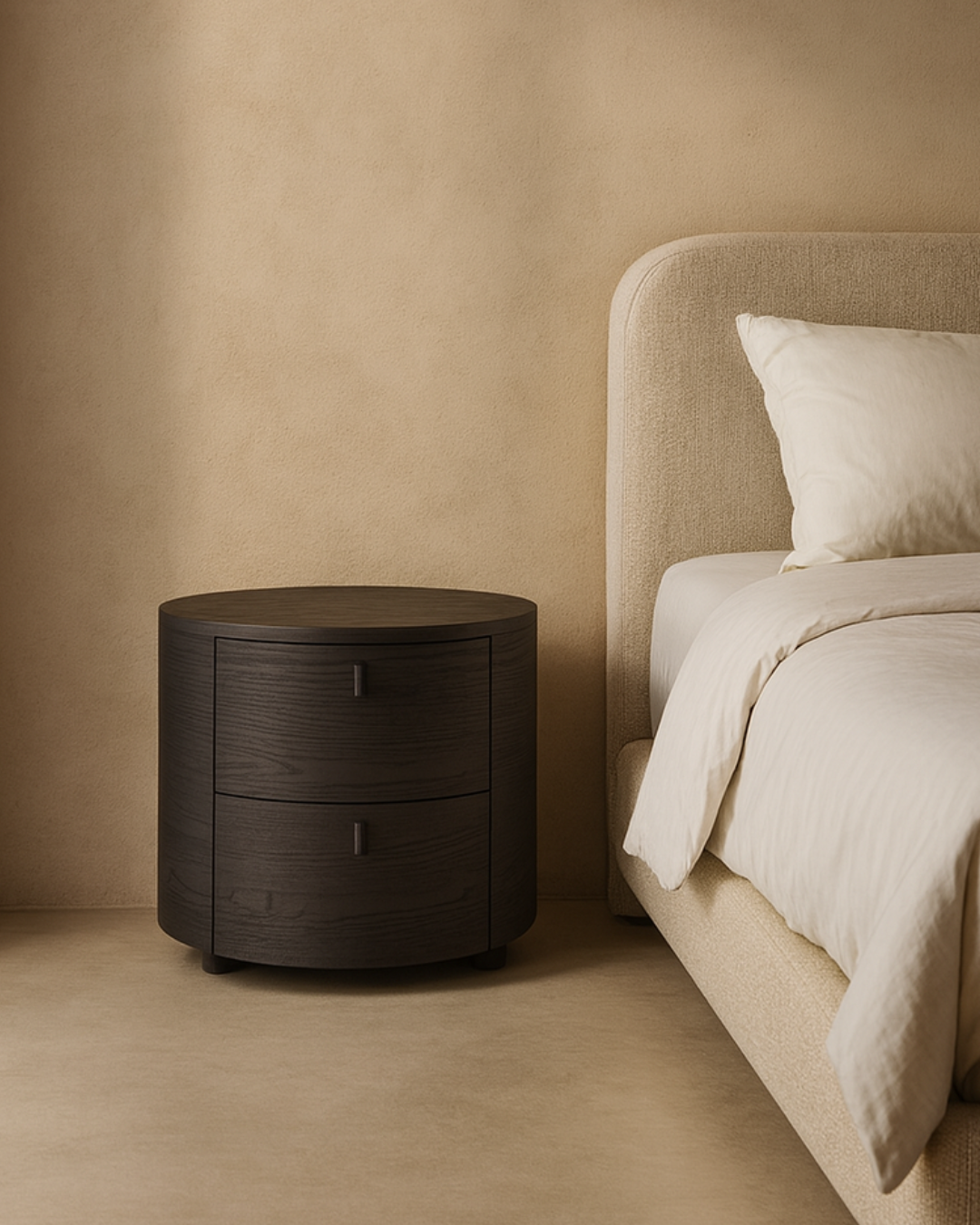 Sims Bedside Table - Smoak Oak