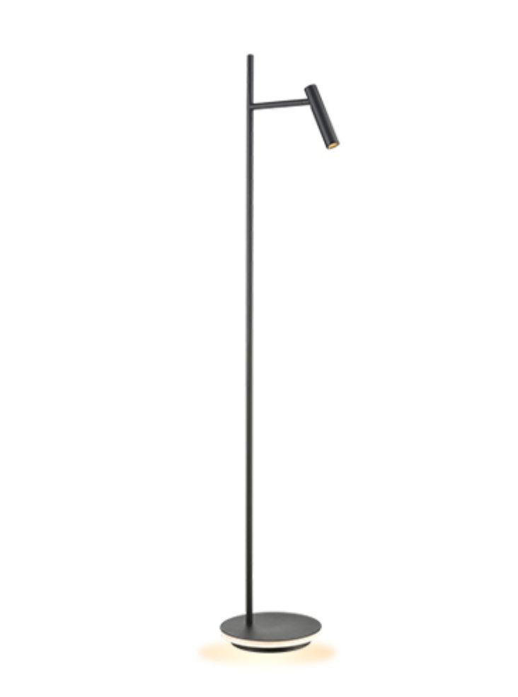 Lewis LED floor lamp with illuminated base - Black