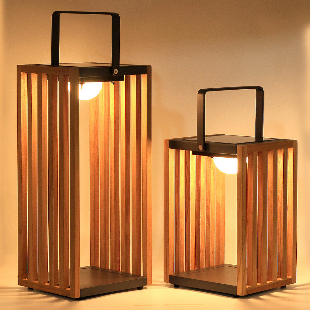 Venus Large Solar Light - Wood / Charcoal